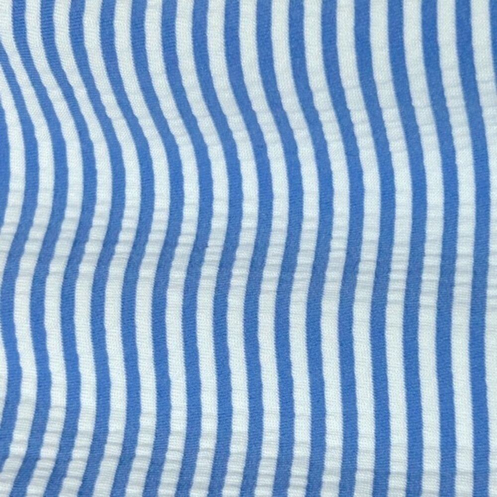 J.Crew Seersucker Hipster Bikini Bottom Medium Blue White Nautical Swimwear - Picture 7 of 11